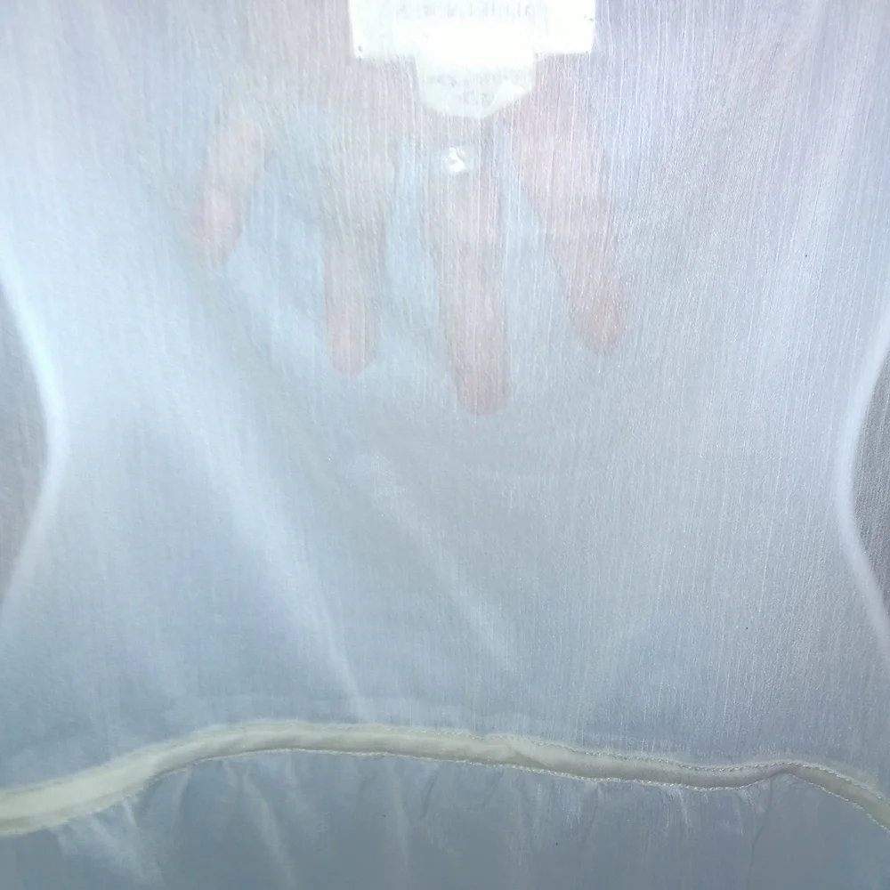 Denim & Supply Ralph Lauren Semi Sheer Cream Color Tie Waist Detail Cami… - Picture 5 of 10